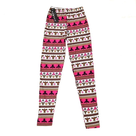 NWT Bright Multicolor Print Buttery Soft Leggings - Picture 6 of 9